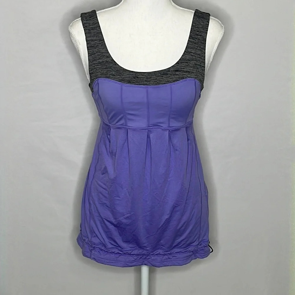 Lululemon Elevate Tank in Lavender and Heathered Gray - Size 4